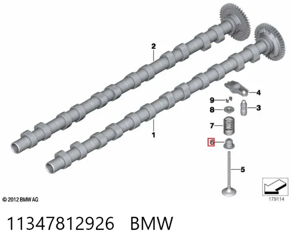 Juego de retenes de válvula de admisión y escape 11347812926 BMW