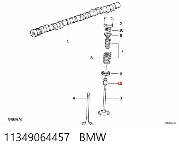 Juego de retenes de válvula de admisión y escape 11349064457 BMW