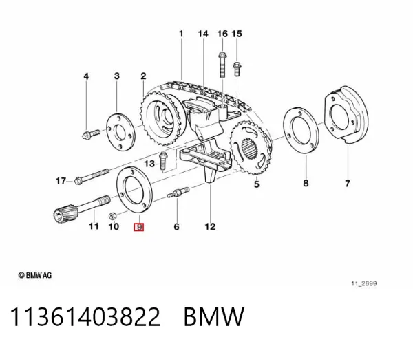 Chaveta De Sujecion De Valvula 11361403822 BMW