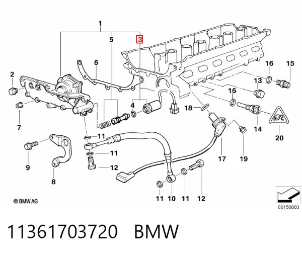 Válvula de control del árbol de levas 11361703720 BMW