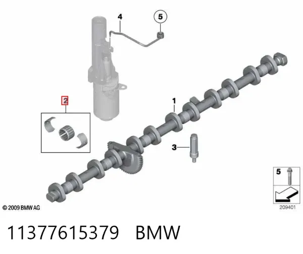 Cojinete piloto del cigüeñal 11377615379 BMW