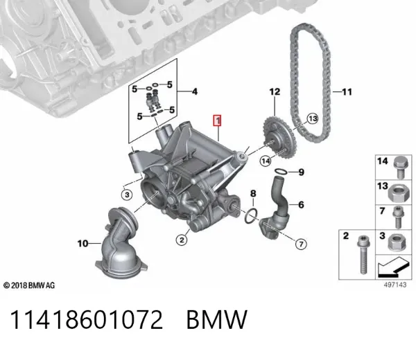 Bomba De Aceite 11418601072 BMW