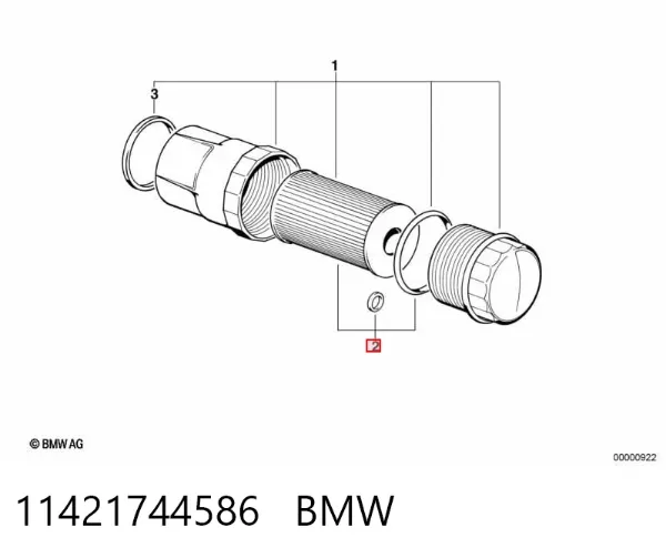 Filtro de aceite 11421744586 BMW