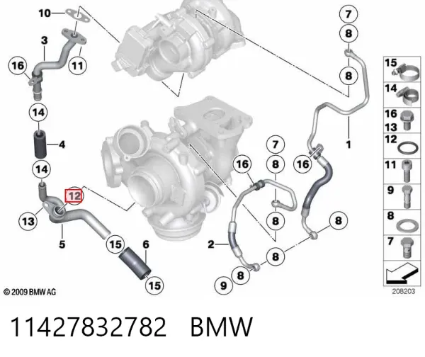 Junta de colector de admisión 11427832782 BMW