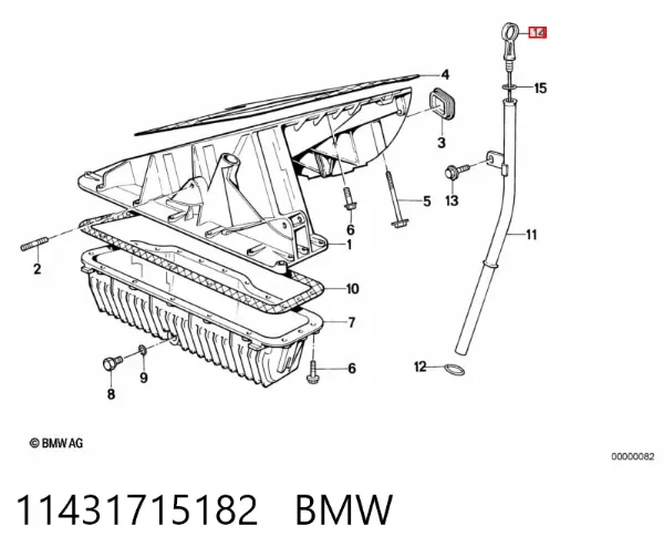 Varilla de aceite 11431715182 BMW