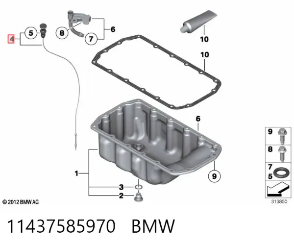 Varilla de aceite 11437585970 BMW