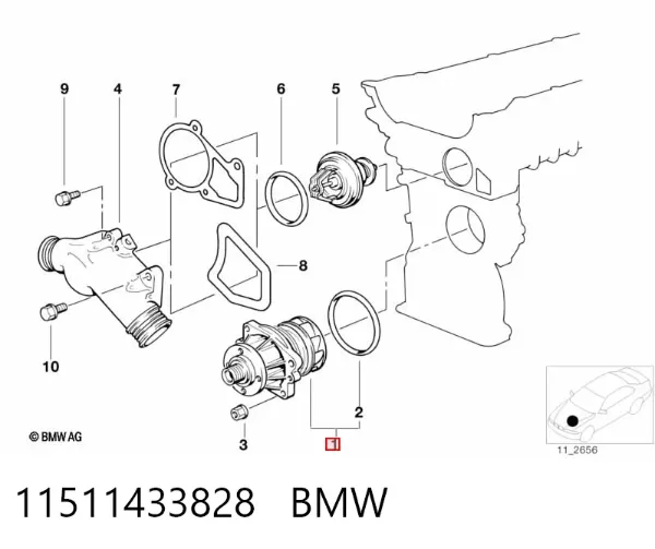 Bomba de agua 11511433828 BMW
