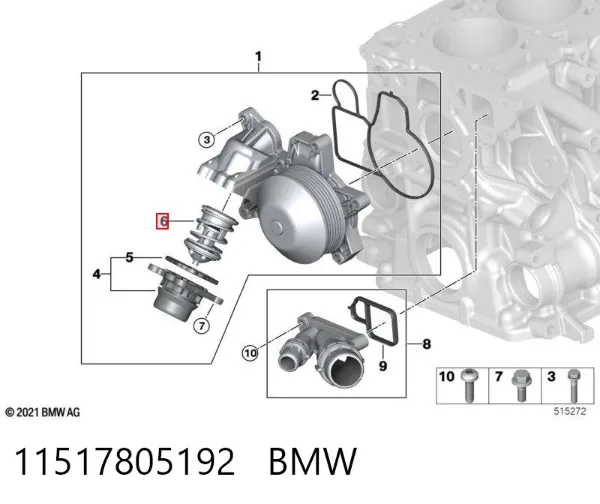Termostato 11517805192 BMW