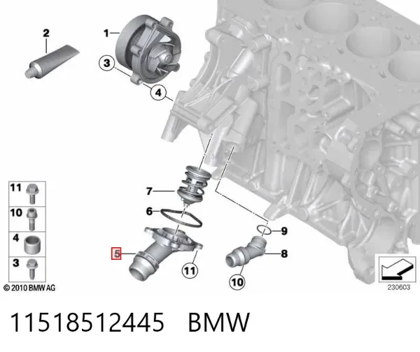 Termostato 11518512445 BMW