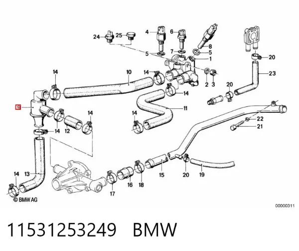 Termostato 11531253249 BMW