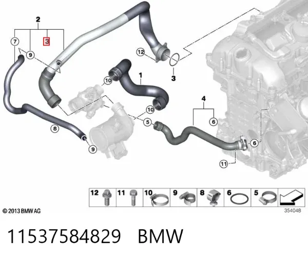 Junta de termostato 11537584829 BMW