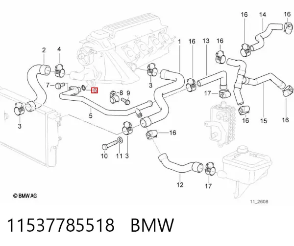 Junta de bomba de agua 11537785518 BMW