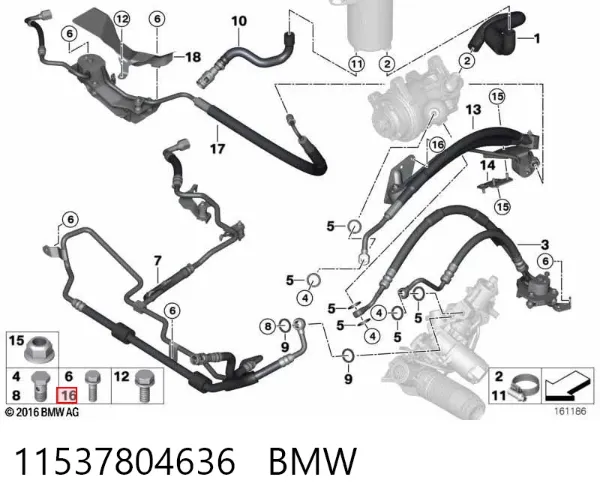 Junta del adaptador del filtro de aceite 11537804636 BMW