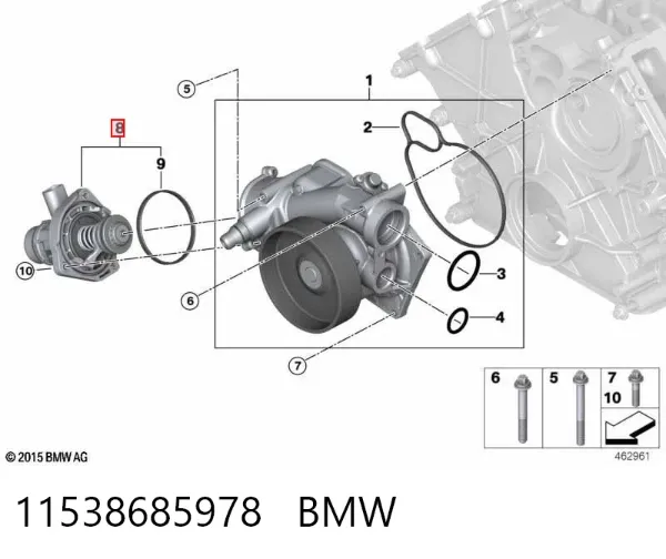 Termostato 11538685978 BMW