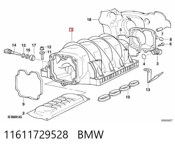 Colector de admisión 11611729528 BMW
