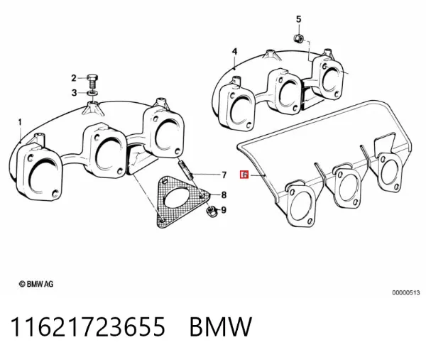 Junta colector escape 11621723655 BMW