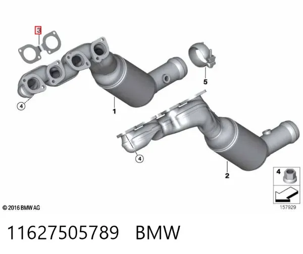 Junta colector escape 11627505789 BMW