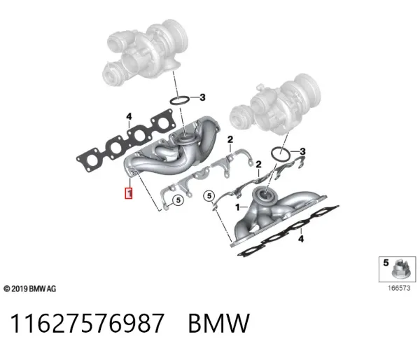 Colector de escape BMW 7 F01, F02, F03, F04