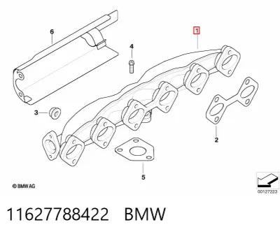 Colector de escape BMW 11627788422