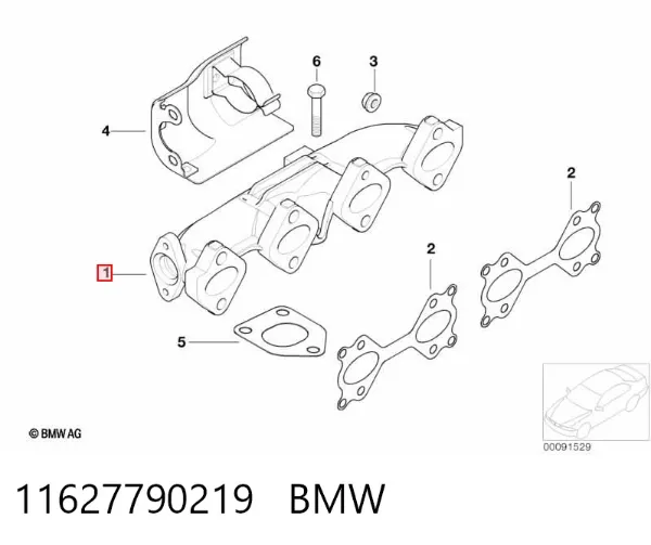 Colector de escape 11627790219 BMW