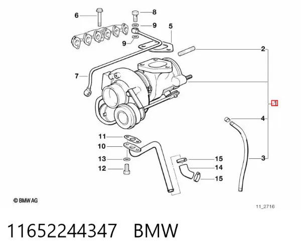 Turbocompresor 11652244347 BMW