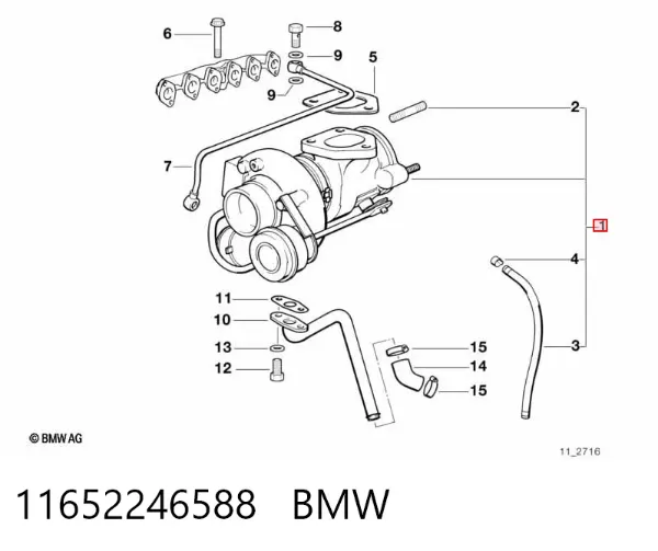 Turbocompresor 11652246588 BMW