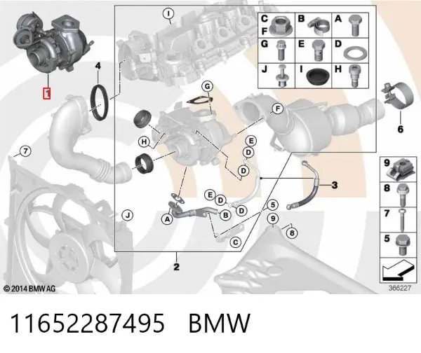 Turbocompresor 11652287495 BMW