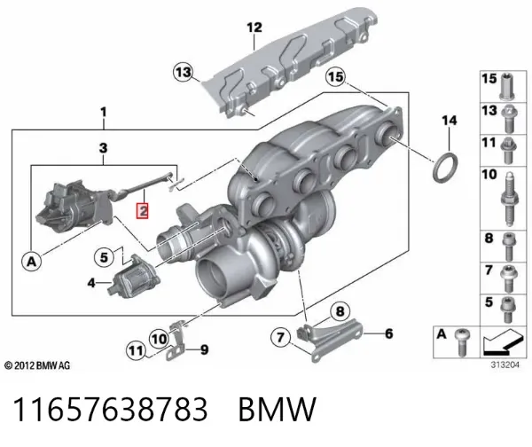 Actuador del turbo 11657638783 BMW