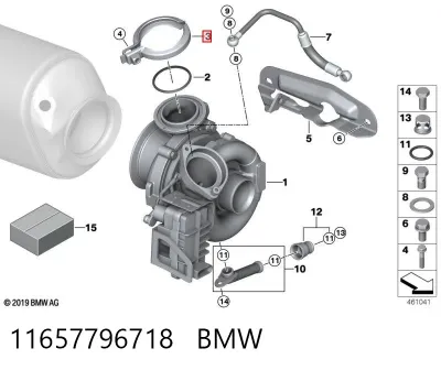 Abrazadera del colector de escape BMW 11657796718
