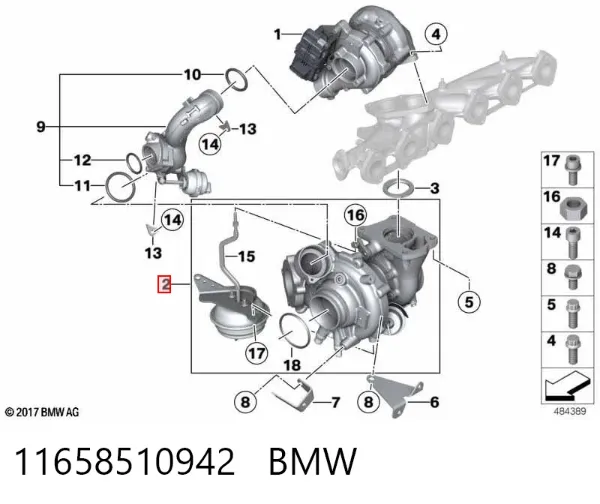 Turbocompresor 11658510942 BMW