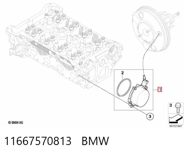 Bomba de vacío 11667570813 BMW