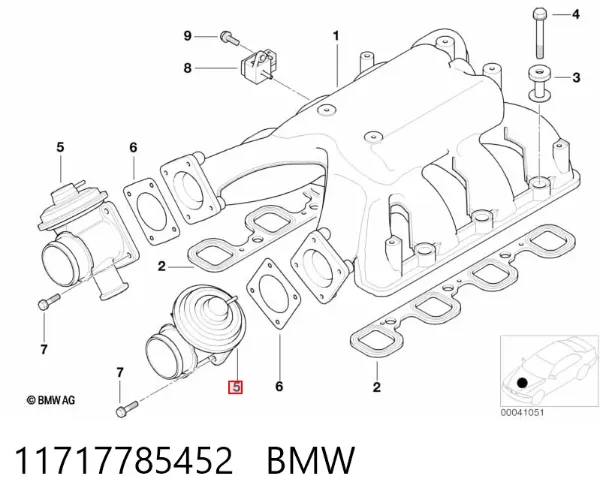 Válvula EGR 11717785452 BMW