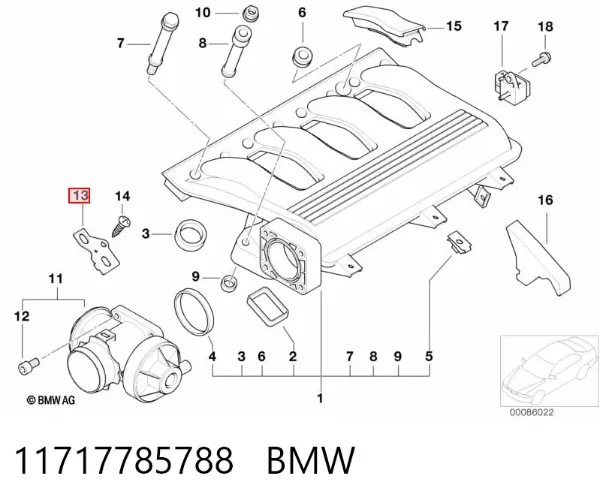 Válvula EGR 11717785788 BMW