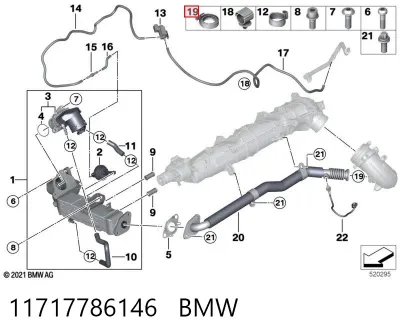 Abrazadera metálica universal BMW 11717786146