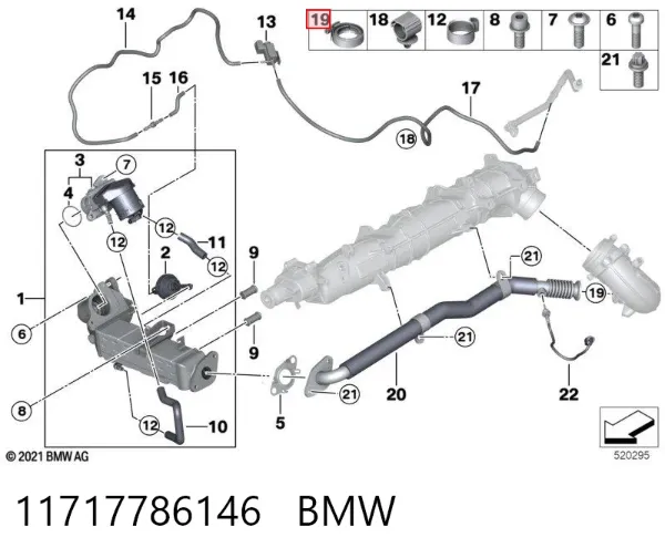 Abrazadera metálica universal 11717786146 BMW