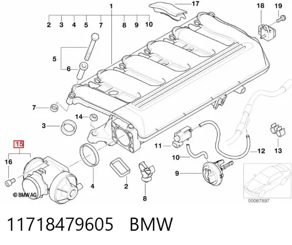 Válvula EGR 11718479605 BMW