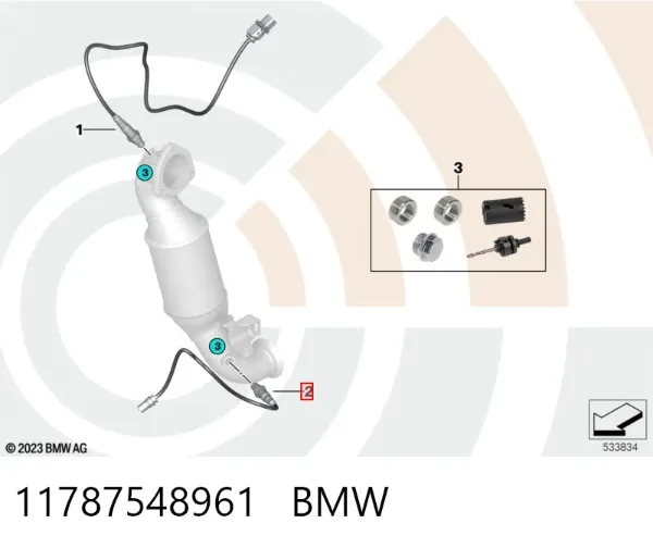Sonda lambda de oxígeno posterior al catalizador 11787548961 BMW