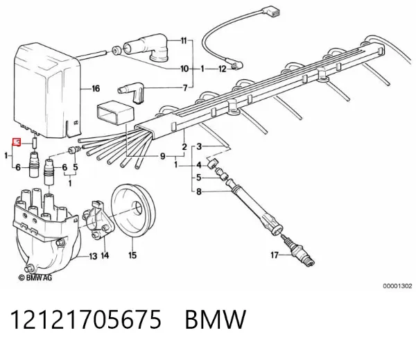 Cables de bujías 12121705675 BMW