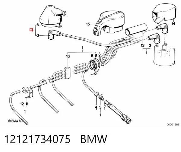 Cables de bujías 12121734075 BMW