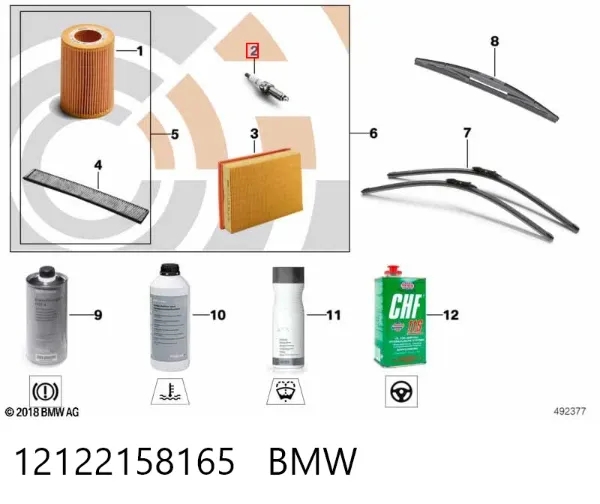 Bujía 12122158165 BMW