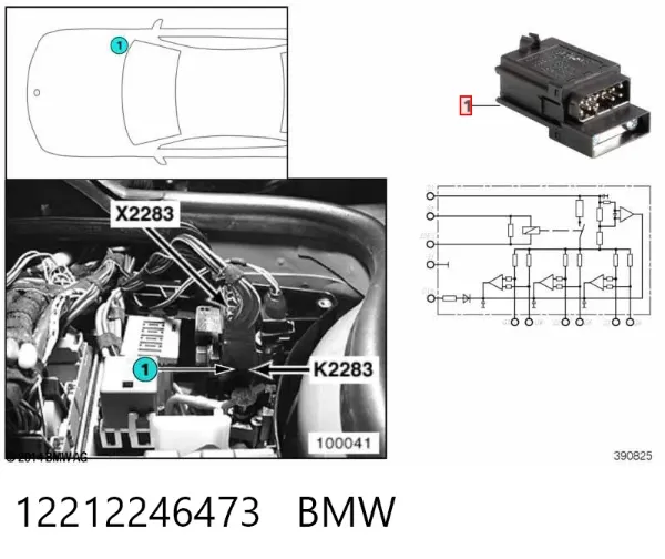 Relé de los calentadores 12212246473 BMW
