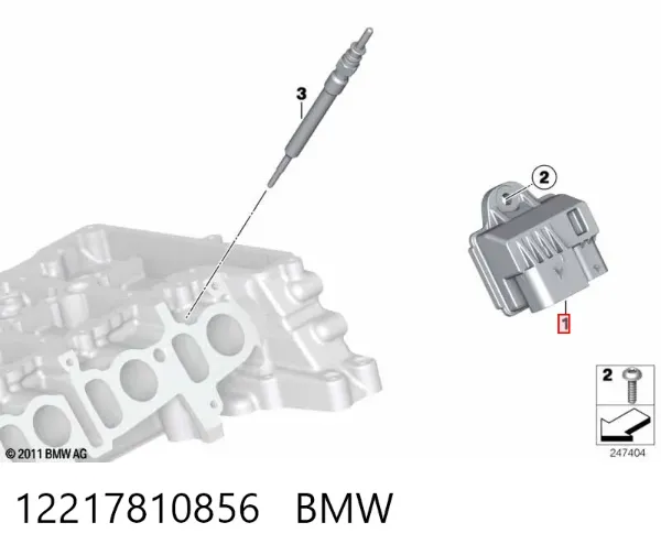 Relé de los calentadores 12217810856 BMW