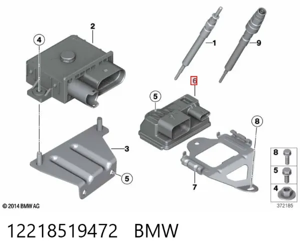 Relé de los calentadores 12218519472 BMW