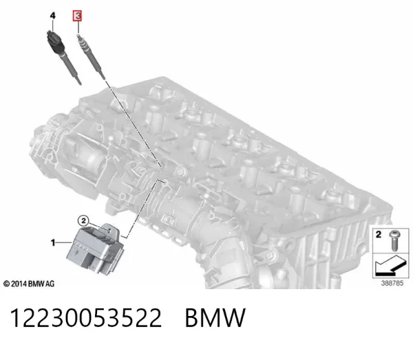 Bujía de precalentamiento 12230053522 BMW