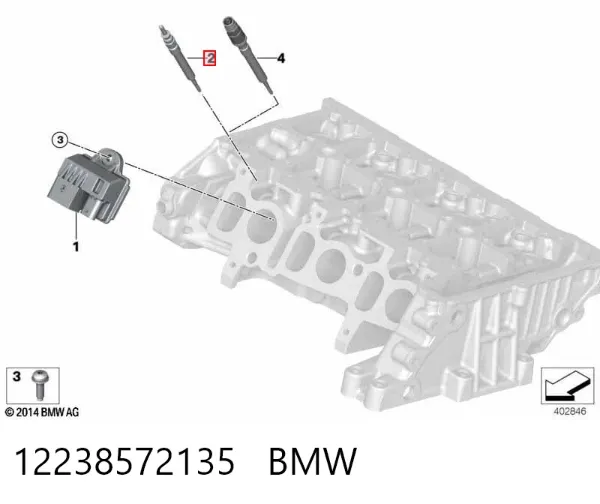Bujía de precalentamiento 12238572135 BMW