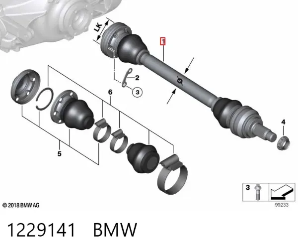 Semieje 1229141 BMW