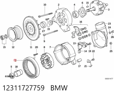 Estátor del alternador BMW 12311727759