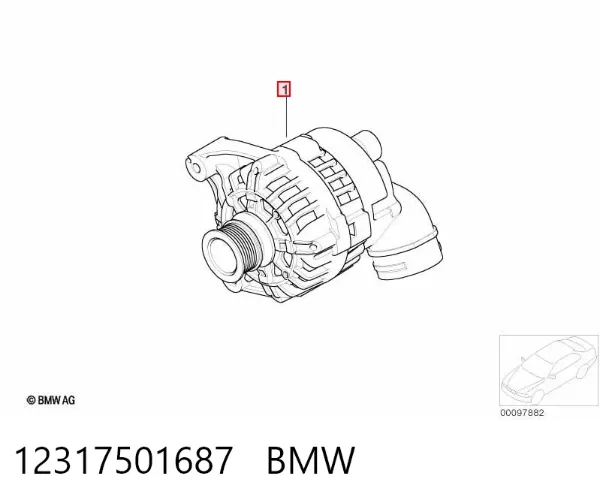 Alternador 12317501687 BMW