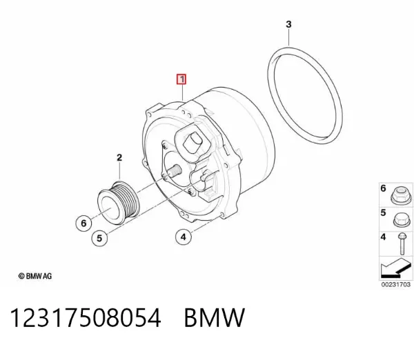 Alternador 12317508054 BMW