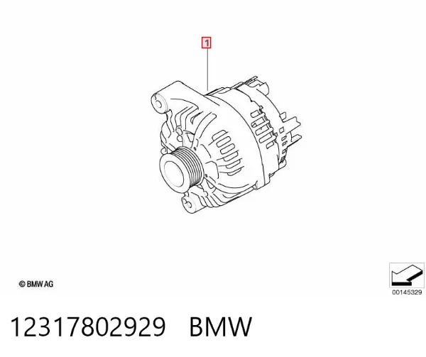 Alternador 12317802929 BMW